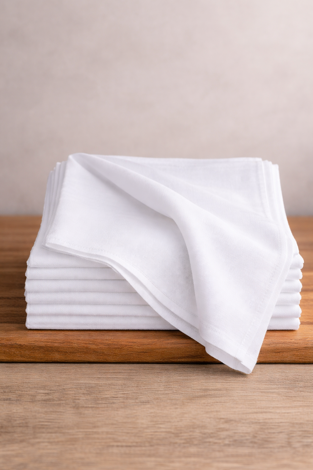 Premium White Cotton Tea Towels – 220 GSM | 45 × 70 cm | Pack of 5